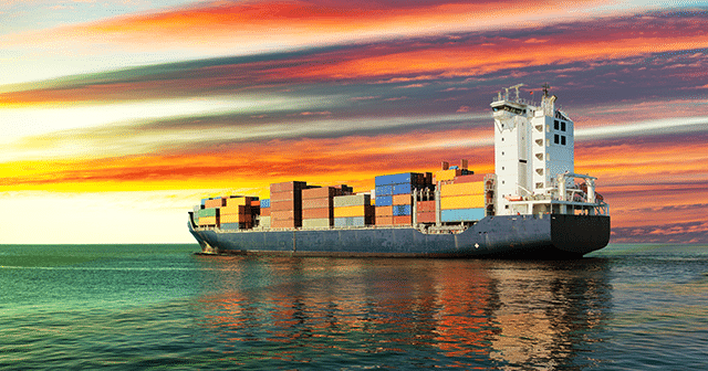 Blog Header Offshore Cargo Ship in Sunrise