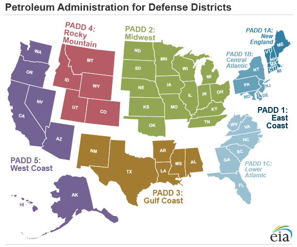 US PADD Areas