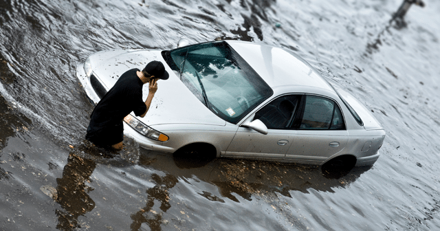 News Insights Car in flood