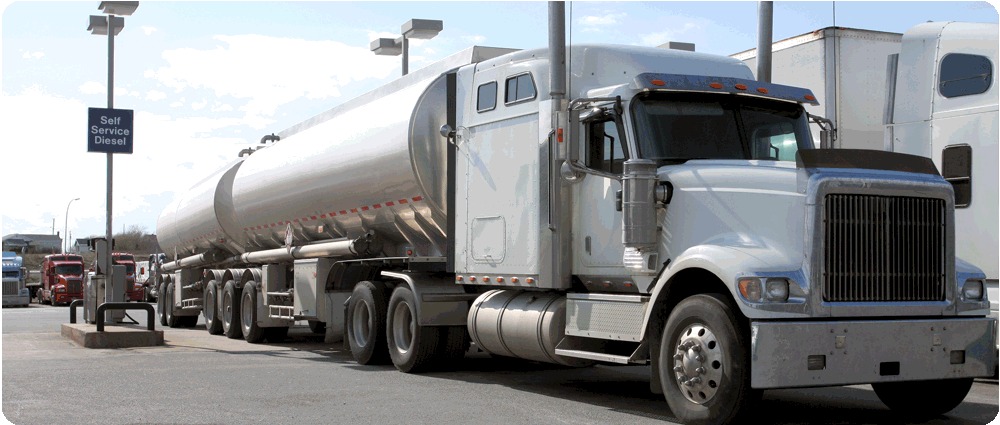 Fuel truck parked