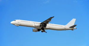 Blog header Airplane in blue sky